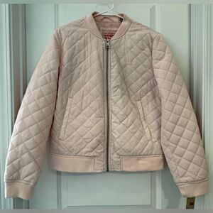 Levi's Light Pink Quilted Bomber Jacket